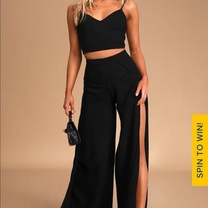 Lulus Black Two Piece Jumpsuit